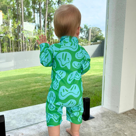 Long Sleeve Unisex One Piece with Zipper - Lewis