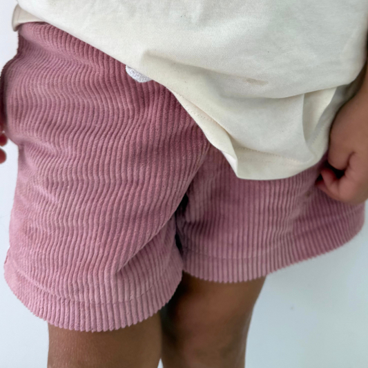 Corduroy Shorts - Dusty Pink