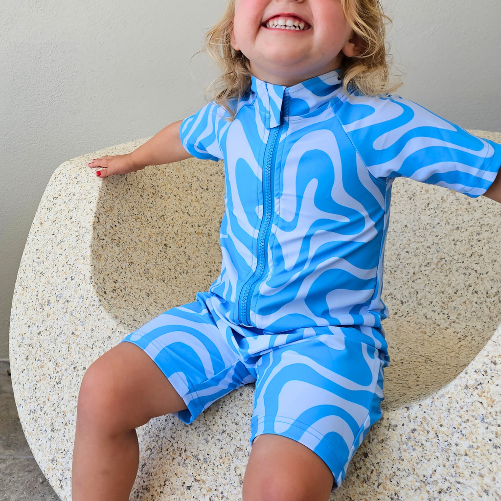 Short Sleeve Unisex One Piece with Zipper - Finn
