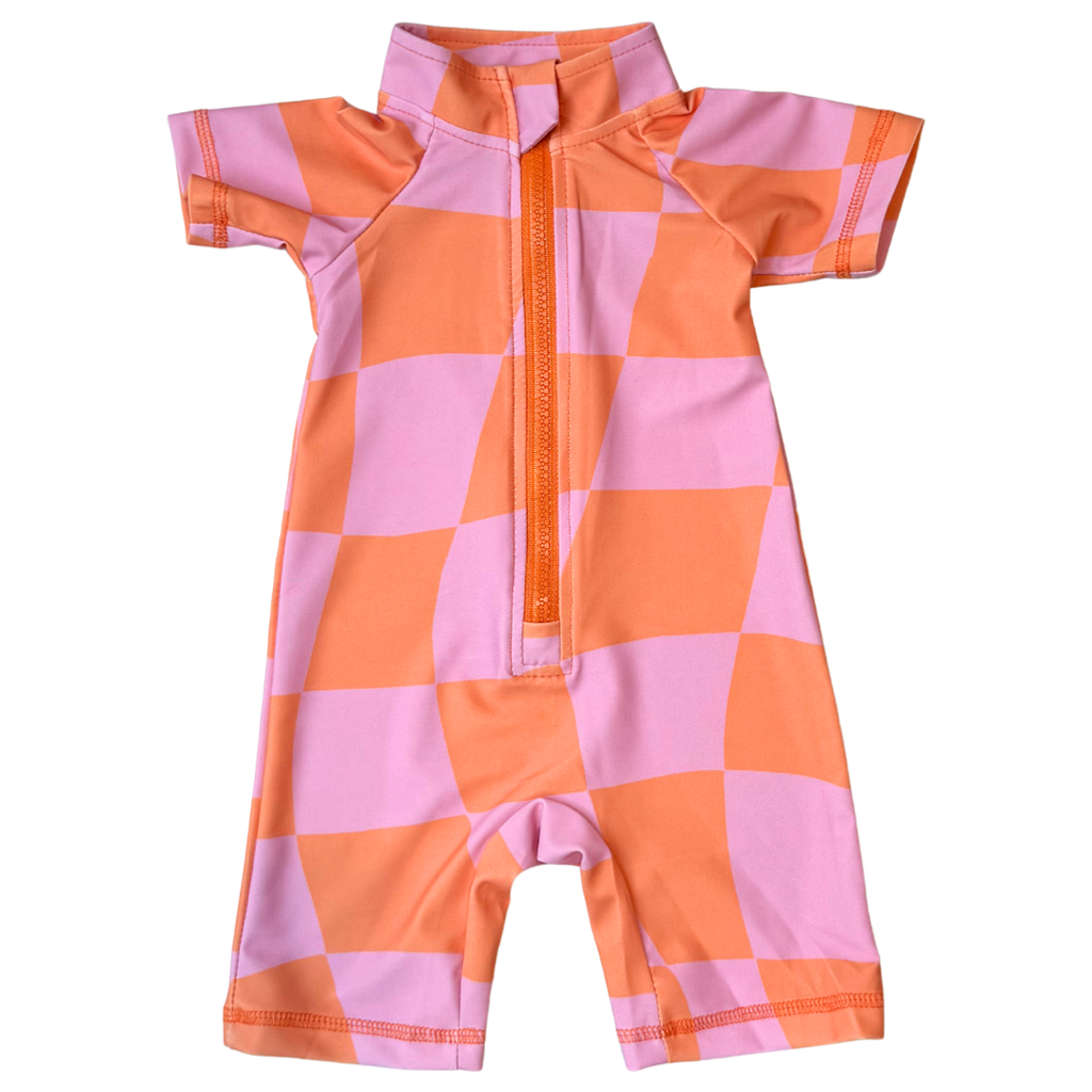 Short Sleeve Unisex One Piece with Zipper - Ari