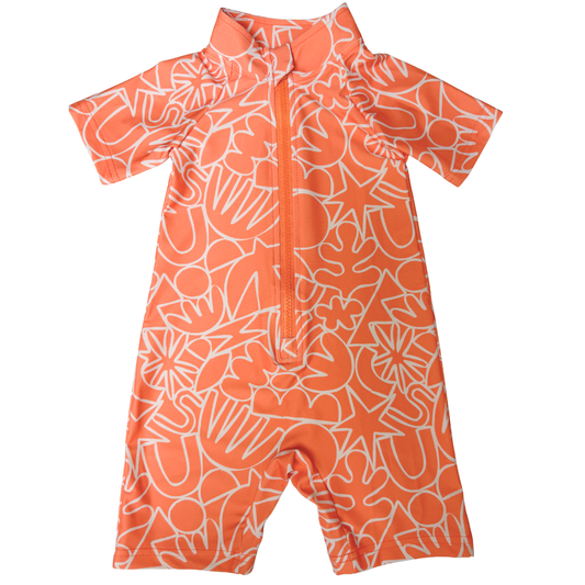 Short Sleeve Unisex One Piece with Zipper - Cove