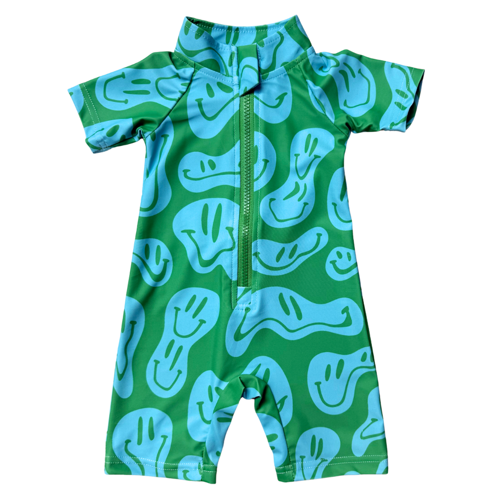 Short Sleeve Unisex One Piece with Zipper - Lewis