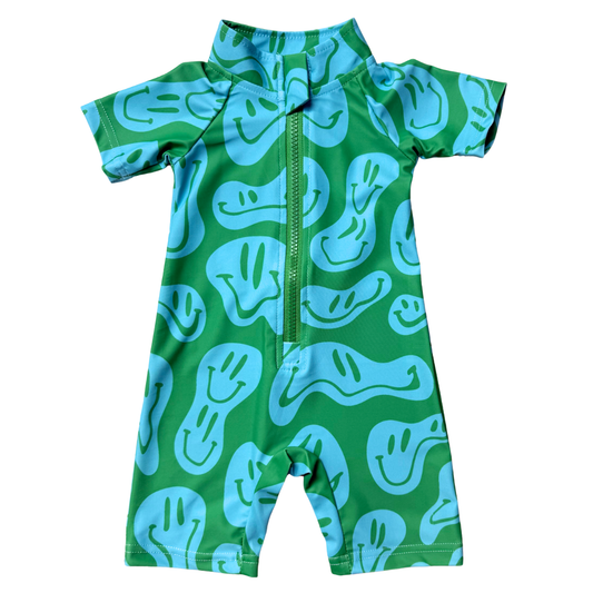 Short Sleeve Unisex One Piece with Zipper - Lewis