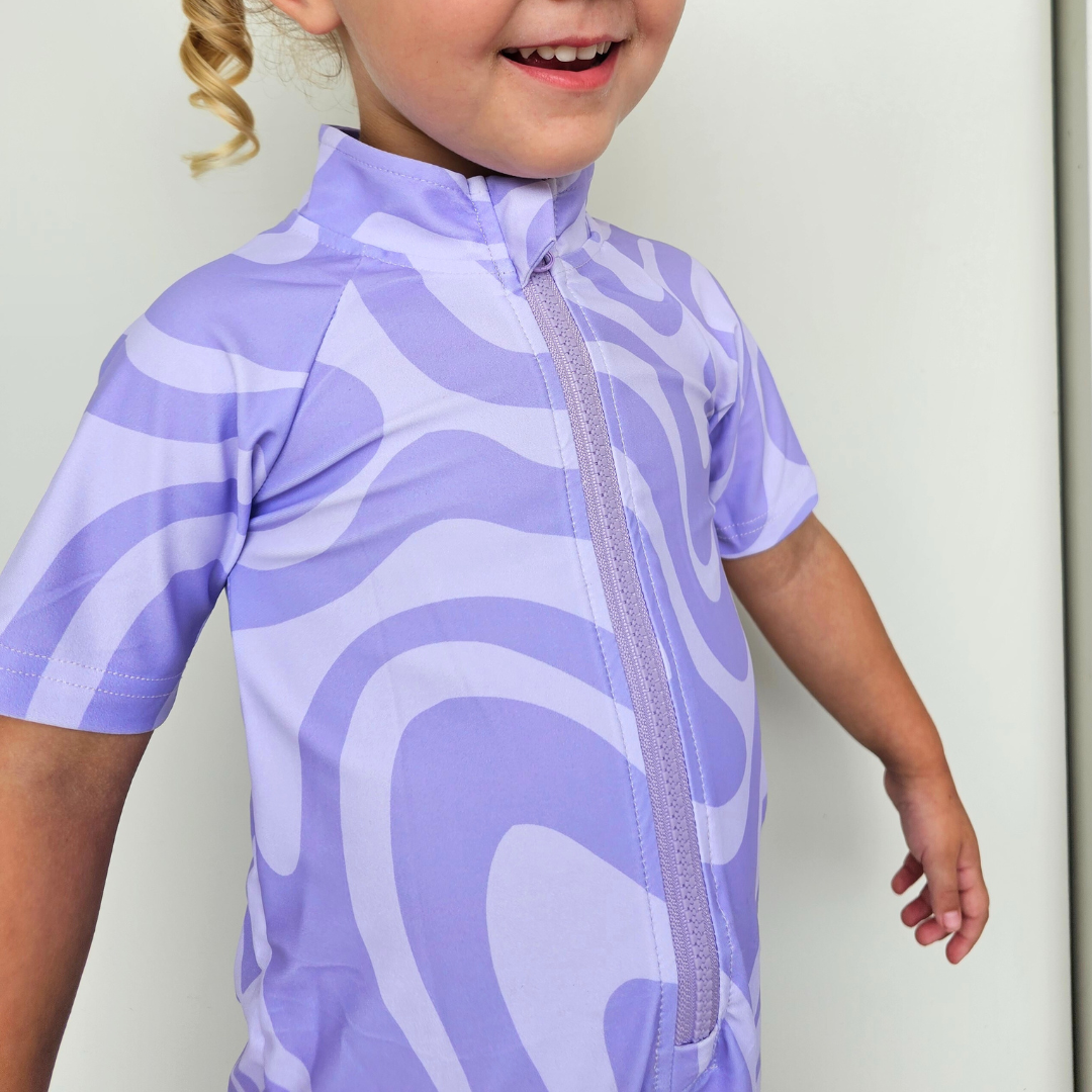 Short Sleeve Unisex One Piece with Zipper - Billie