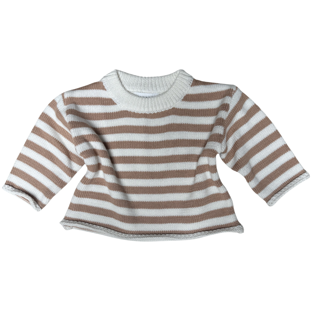 Oversized Striped Knit Sweater
