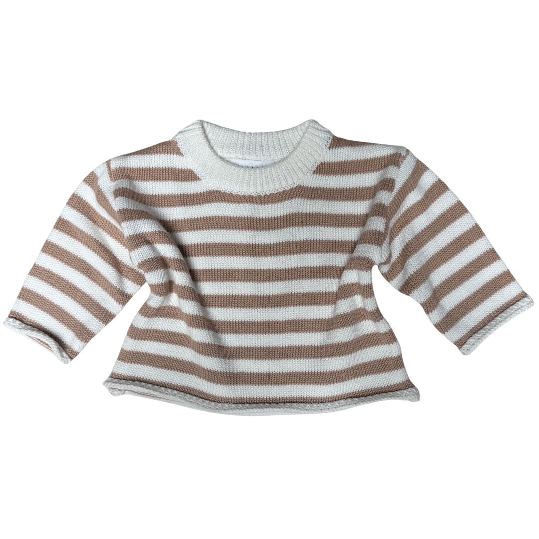 Oversized Striped Knit Sweater